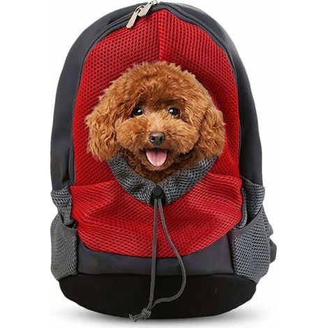 Sacs à Dos de Transport pour Chiens Petit Transporteur pour Chiot Sacs à Dos pour Animaux de Compagnie de Voyage, 403527CM, Rouge