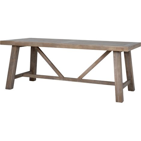 Haldon Collection Large Dining Table - Wood - L90 x W200 x H78 cm - Brown
