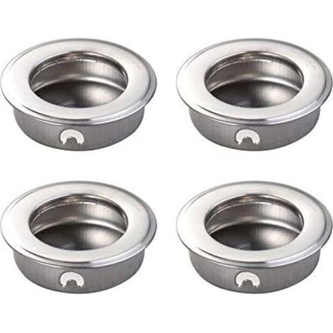 4-teiliges Türgriffset, 35 mm flacher integrierter Edelstahlgriff, zum Einsetzen in den Schiebetürgriff, Schrankschubladenbeschläge (1/4)