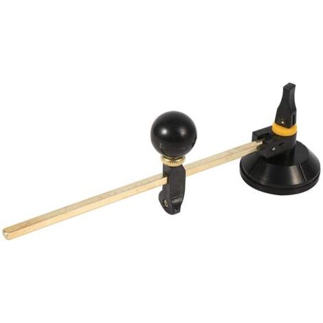 Coupe Verre Circulaire,Compas réglables Diamètre du cercle de coupe diamant 40 cm avec outils de coupe à ventouse (1/5)
