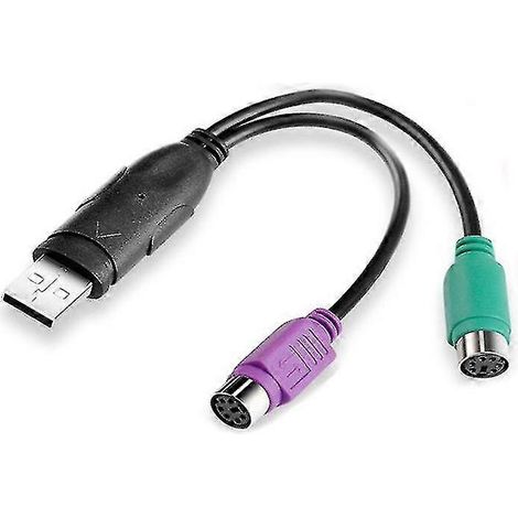 Adaptateur PS/2 vers USB pour clavier et souris PS2 (1/4)