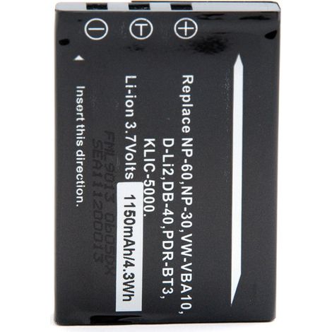 NX - Batterie  photo - caméra 3.7V 1100mAh - NP-60KLIC-5000KLIC5000D-
