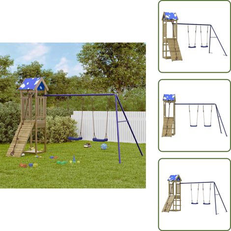 Kletterwand - vidaXL Spielturm Imprägniertes Kiefernholz - Schaukel