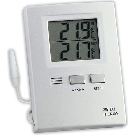 TFA DOSTMANN 30.1012 THERMOMÈTRE NUMÉRIQUE AVEC INDICATION DES TEMPÉRATURES INTÉRIEURE ET EXTÉRIEURE 30-1012
