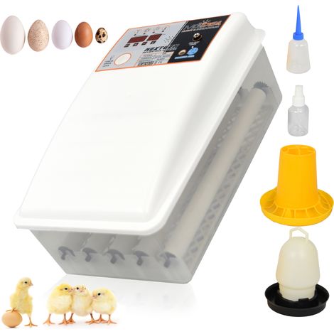 INCUBATRICE 24 UOVA TUTTE LE SPECIE AUTOMATICA GALLINA OCA QUAGLIA SPERA UOVA LED KIT SVEZZAMENTO (1/5)