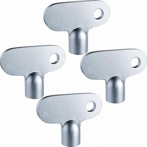 Clé de purge de radiateur, lot de 4 clés de purge de radiateur, bouchon de purge de radiateur, clé de purge de vanne de radiateur, clés de purge de radiateur de chauffage, clé de chauffage pour vanne (1/4)