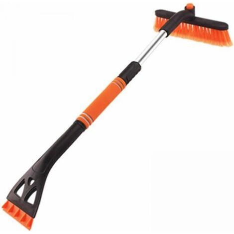 Ice scraper and retractable snow brush for cars, foam handle, snow remover and windshield brush, rotating brush head for SUV truck (1/5)