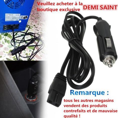 Câble D'alimentation - Prise 2 Broches - Dc 12 V 10 A - Pour Mini Frigo Voiture - 2 M - 1 Pièce (1/4)