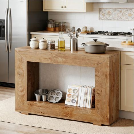 Mobile ingresso rustico in legno 120 x 30 cm OKMYHOME (1/5)
