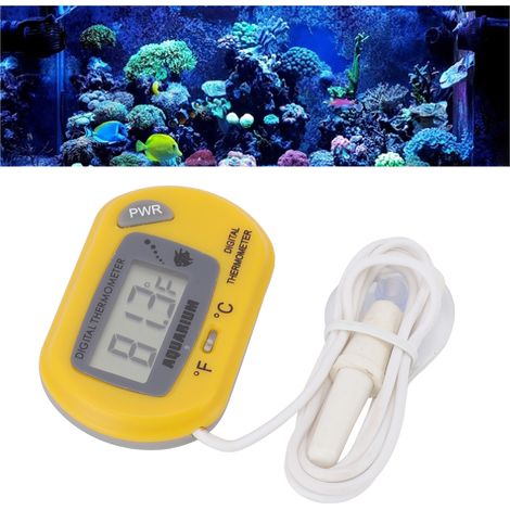 Thermomètre Aquarium et Reptiles Numérique avec Grand Écran LCD pour Mesurer la Température de l'Eau dans les Réservoirs en Verre (1/5)