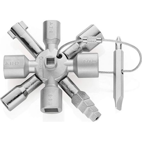 Clé universelle pour armoires électriques, compatible avec toutes les armoires et serrures standard. (1/5)