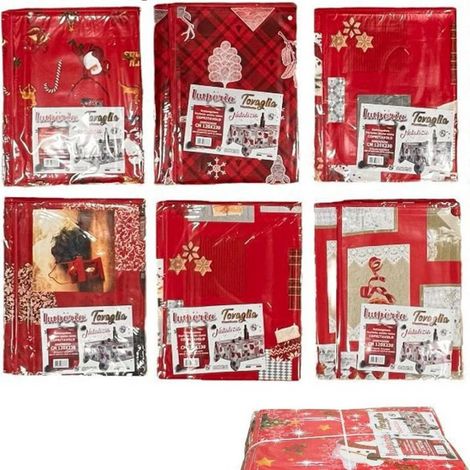 Trade Shop - Mantel De Navidad Plastificado Antimanchas Fantasias Varias Mis. 120230 - (1/5)
