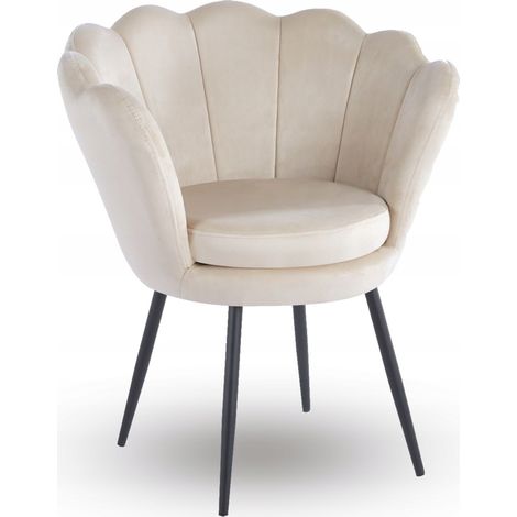 SILLÓN GRANDE BEIGE CON BRAZOS TAPIZADO EN TERCIOPELO MODERNO (1/5)