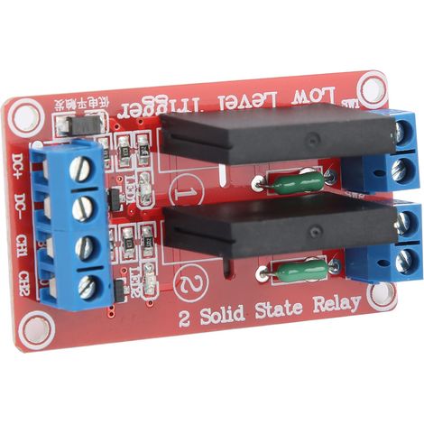2-Kanal-Halbleiterrelaismodul (SSR-Modul) mit Sicherung, DIY-Elektroinstallationsmaterial, 240 V/2 A (1/5)