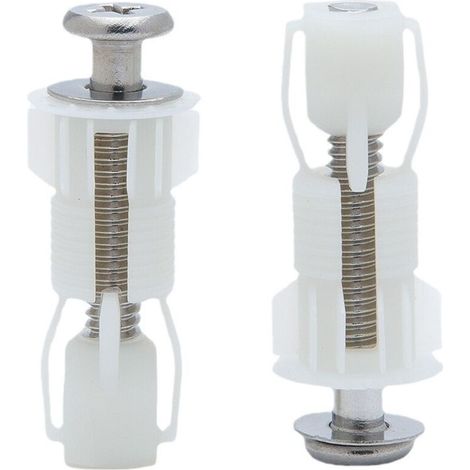2pcs Vis D'expansion pour Couvercle de Toilette Fixation Abattant WC Vis pour Lunette Toilette Ensemble de Fixation Pièces de Rechange pour Couvercle de Toilette