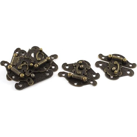Boîte tonnes en Bronze Style rétro, 5 pièces, 50mm x 40mm, (1/4)