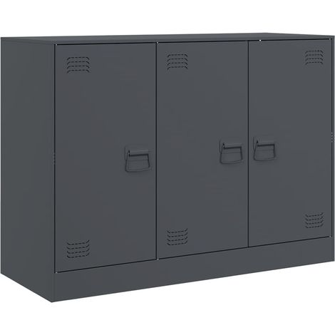 Maison Exclusive - Credenza Antracite 99x39x73 cm in Acciaio
