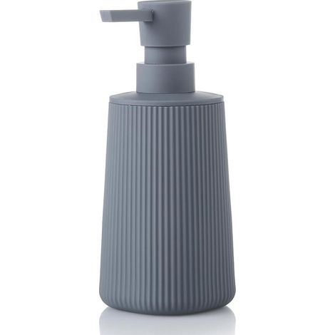 mini distributeur de savon salle bain et cuisine- style champêtre à rayures- porte-savon polymère- pompe distributeur (1/5)