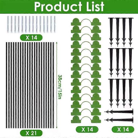 Arche de jardin pour plantes, support pour abri de jardin, ensemble d'arches en verre résistant au gel pour terrasses et potagers, style C (1/5)