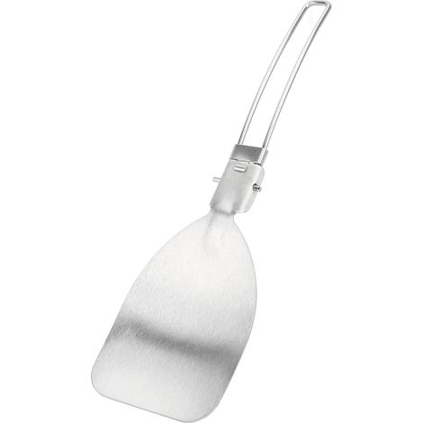 Cuillère de cuisine pliable en acier inoxydable 304 anti-brûlure pour riz, idéale pour pique-niques et camping en extérieur (1/5)