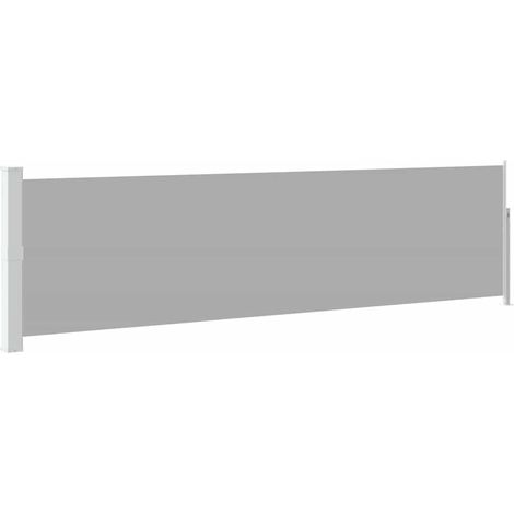 Toldo lateral retráctil de jardín gris 140x500 cm vidaXL
