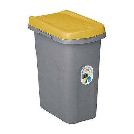 PATTUMIERA IMMONDIZIA ECO SYSTEM STEFANPLAST - GIALLO LT 15 CM 33X22 H.CM 41- 2 pezzi