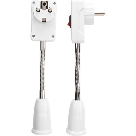 Adaptateur d'extension tous azimuts Convertisseur de prise E27 Convertisseur de prise avec interrupteur AC110-230v--