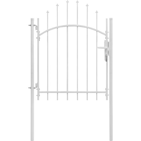 Maison Exclusive - Cancello da Giardino Woerden in Acciaio 1x1,5 m Bianco