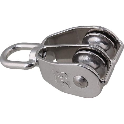 Poulie double pivotante (2 pièces) en acier inoxydable 304 (20 mm - 25 mm) (1/5)