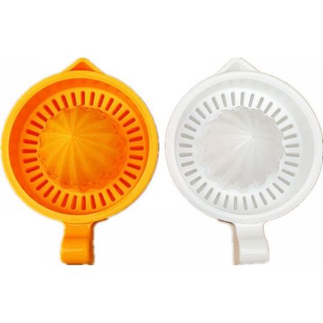 Deux et Mini presse-agrumes manuel à Double étage en avec poignée bec verseur outils de cuisine plastique Orange Blanc (1/5)