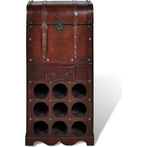 Maison Exclusive - Holz-Flaschenregal für 9 Flaschen mit Aufbewah