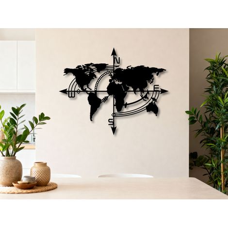 GRANDE DECORAZIONE DA PARETE "BUSSOLA" + IMMAGINE AGGIUNTIVA BUSSOLA 120 X 98 CM + IMMAGINE AGGIUNTIVA (1/5)