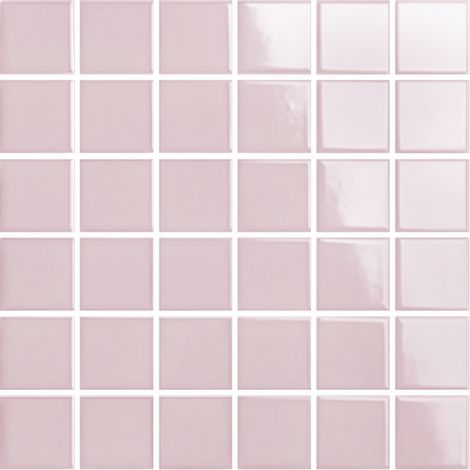 Mosaïque de grès cérame PICCOLO VELVET 5x5cm (finition brillante) - Pale lilac - - 381 - Pale lilac - boîte de 0.93 m2