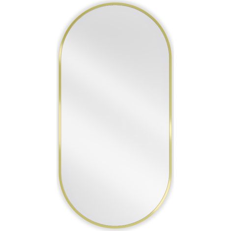 Mexen Loft miroir de salle de bain ovale 100 x 50 cm, cadre doré - 9851-100-050-000-50 (1/5)