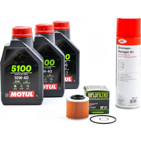 Kit Entretien Vidange pour BMW F 650 FUNDURO de 1993 à 1996 - MOTUL 5100 10W40 3L