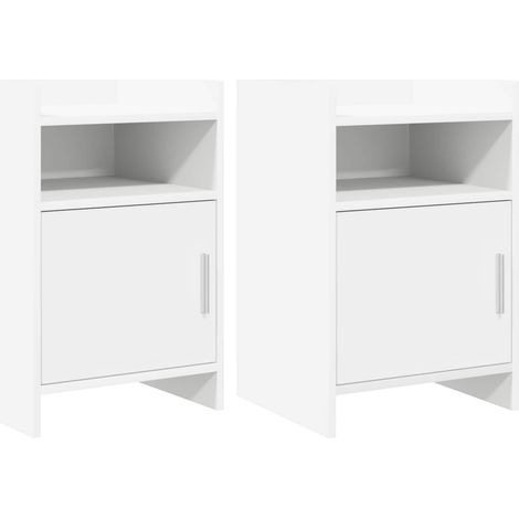 Mesas de noche 2 pcs Blanco 40 x 36 x 60 cm vidaXL (1/5)