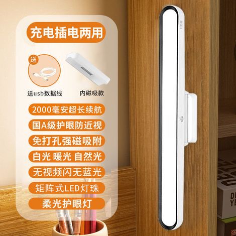 Wiederaufladbare Touch-Nachttischlampe mit Augenschutz, 3-stufiges sanftes Licht (Stirnlichtversion) (1/5)