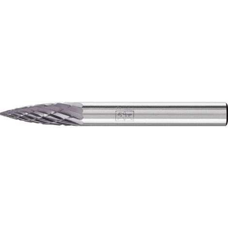 PFERD TOOLS Hartmetall Frässtift Spitzbogen SPG Ø 06x18mm Schaft-Ø 6mm Z3P universal mittel kreuzverzahnt HICOAT (1/4)