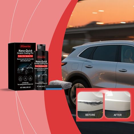 Nano-ceramic coating kit for car surfaces: protective coating, polishing, restoration, brightening, and daily maintenance -- 100ml1 + towel1 + sponge1 (1/5)