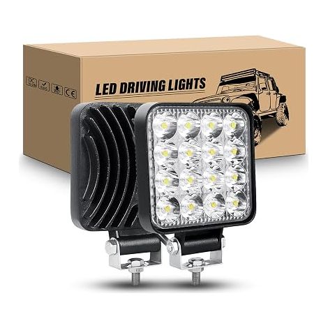 2 x Mini Led Work Light, 3.3 Inch 48W Square Led Spot Light 4x4 (1/5)