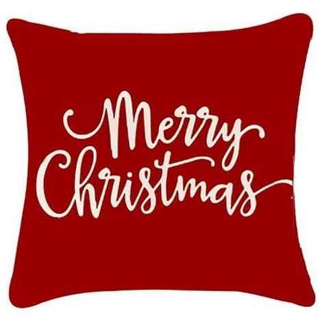 Housse De Coussin - Rouge - 45 X 45 Cm - Pour Décoration De Noël - Intérieur - 1 Pièce (1/5)