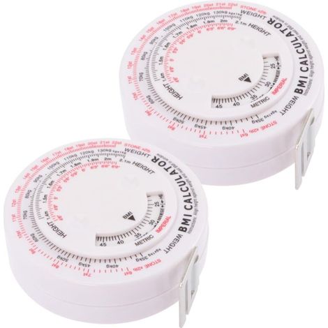 JSSEVN - 2-piece BMI measuring tape, body measurement tape, diet and weight loss measuring tape, flexible waist measuring tape (1/5)