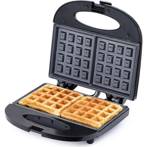 Piastra per waffle, mini piastra per waffle con rivestimento antiaderente, piastra elettrica per waffle facile da pulire, per waffle da colazione, con involucro isolante (1/5)
