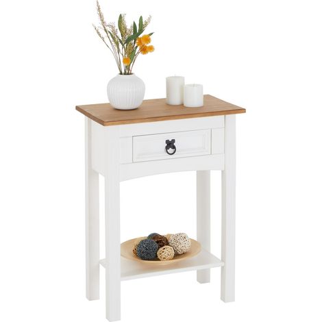 Table console CAMPO Blanc/Brun