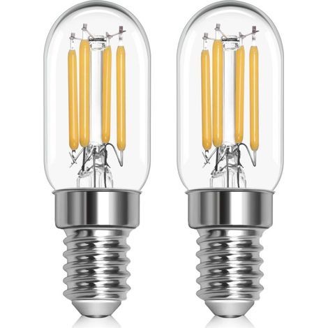 Lot de 2 ampoules LED E14 pour réfrigérateur Blanc naturel 4000 K T22 Ampoule pygmée SES 25 W-30 W 230 V pour ampoules de réfrigérateur, ampoules de machine à coudre (1/5)