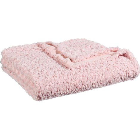 Coperta in pelliccia sintetica Bouclette rosa 180x230cm - Atmosphera créateur d'intérieur