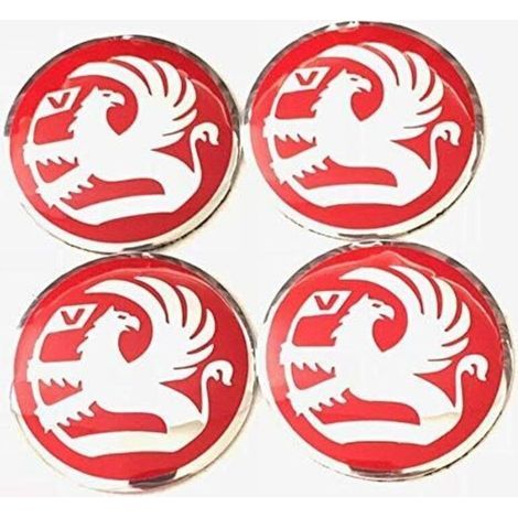 Enjoliveurs de roue rouges Vauxhall 60 mm. lot de 4. pour Insignia. Corsa. Meriva. Vectra (1/3)