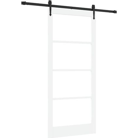 Maison Exclusive - Schiebetür Weiß 93 x 211 cm Massivholz Kiefer