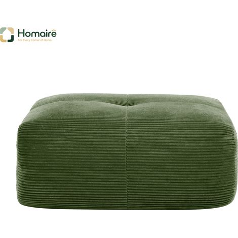 Modularer Pouf aus grünem Cordstoff mit Armlehnen en Polyester 92.5 x 75 x 40 cm HOMAIRE (1/5)