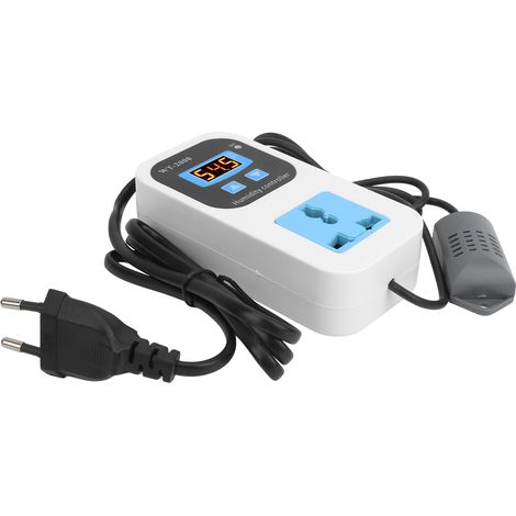 Contrôleur d'humidité numérique Humidification Déshumidification Interrupteur Prise 0%99%HR WT2000 110220V (Prise UE) (1/5)